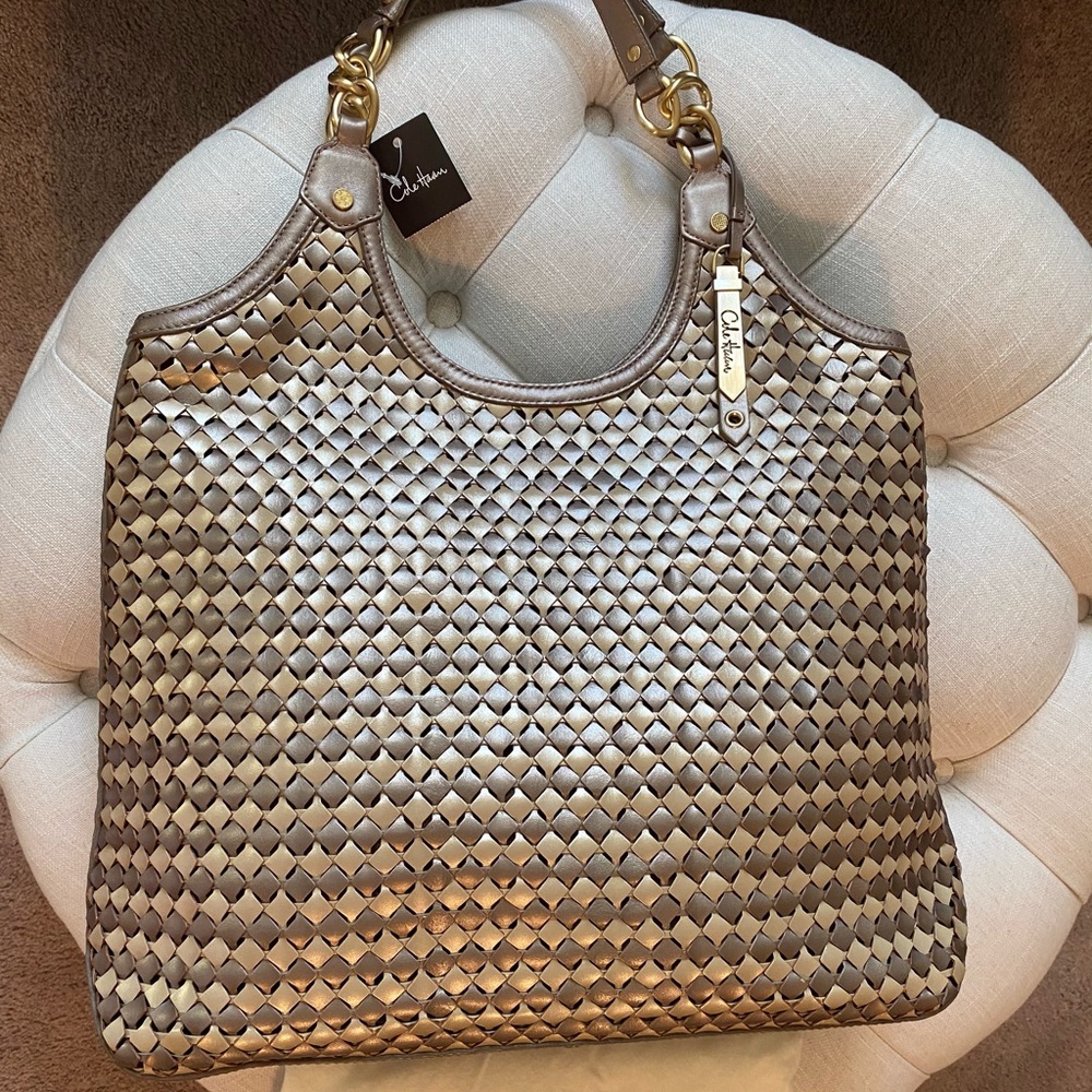 ✨Cole Haan✨FLASH SALE!!!✨NWT!✨Genevieve RARE! Weave Bag - Picture 9 of 15